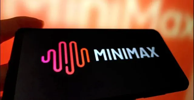 Logotipo da MiniMax exibido em um smartphone, destacando a marca no lançamento do modelo M3.