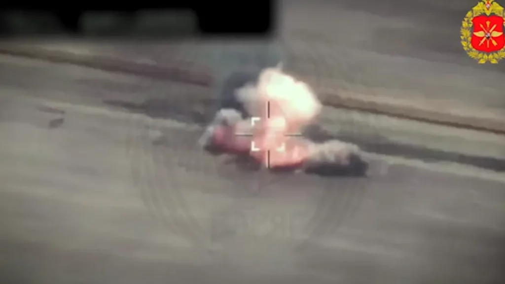 Explosão em veículo durante operação militar, segundo agência russa. (Foto: actualidad.rt.com)
