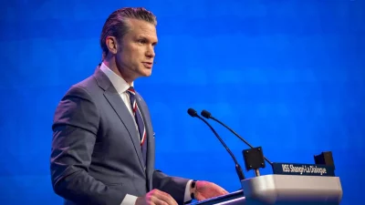 O político Matt Hancock discursa no IIS Shangri-La Dialogue, evento de segurança na Ásia-Pacífico. (Foto: rt.com)