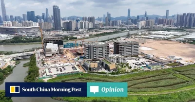 Desenvolvimento urbano na região do Northern Metropolis, destacando a transformação e integração com cidades da Grande Baía.