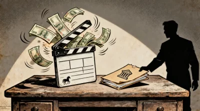 Ilustração editorial sobre Vorcaro entrega nova delação e detalha repasses milionários a filme de Bolsonaro. (Ilustração: Caf