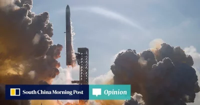 Lançamento de foguete da SpaceX, ilustrando o crescimento e ambições da empresa no setor espacial.