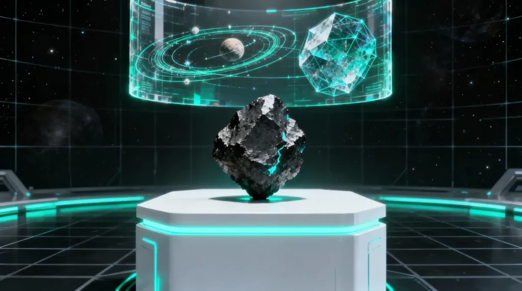 Ilustração editorial sobre Meteorito do Saara revela evidências de antigo mundo rival da Lua no sistema solar. (Ilustração: C