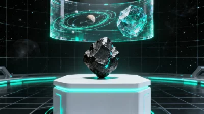 Ilustração editorial sobre Meteorito do Saara revela evidências de antigo mundo rival da Lua no sistema solar. (Ilustração: C