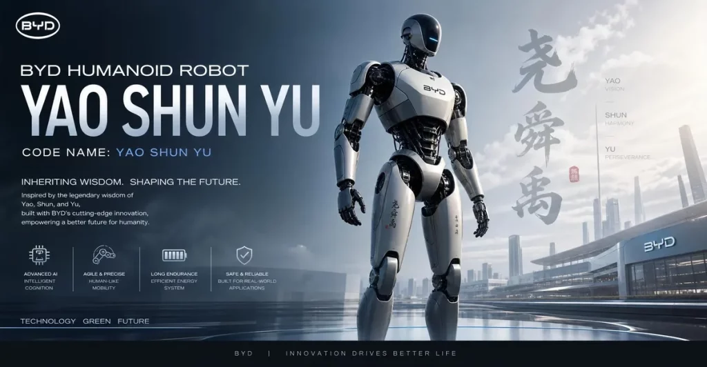 BYD Humanoid Robot Yao Shun Yu: Inheriting Wisdom. Shaping the Future.