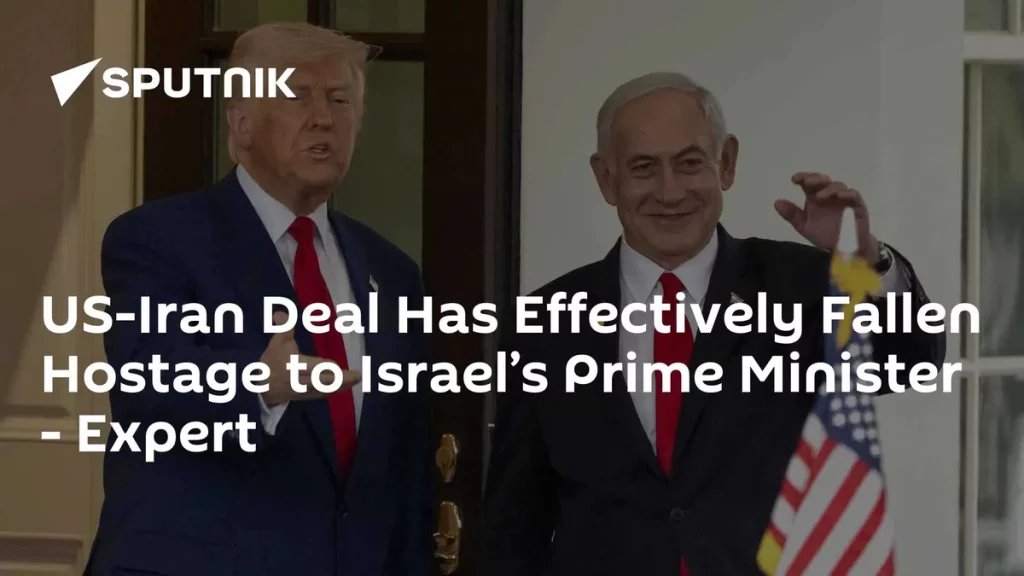 Donald Trump e Benjamin Netanyahu em encontro oficial, com bandeira americana ao fundo. (Foto: Expert)