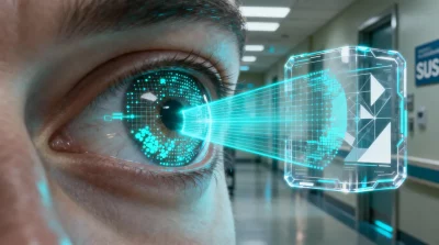 Ilustração editorial sobre Inteligência artificial detecta degeneração macular em estágio inicial com alta precisão, mostra e