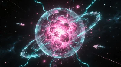 Ilustração editorial sobre Westerlund 2 explode em rosa neon em imagem sem precedentes da NASA. (Ilustração: Cafezinho / Wan