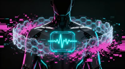 Ilustração editorial sobre Cientistas descobrem métrica que blinda sensores cardíacos remotos contra falhas de compressão de
