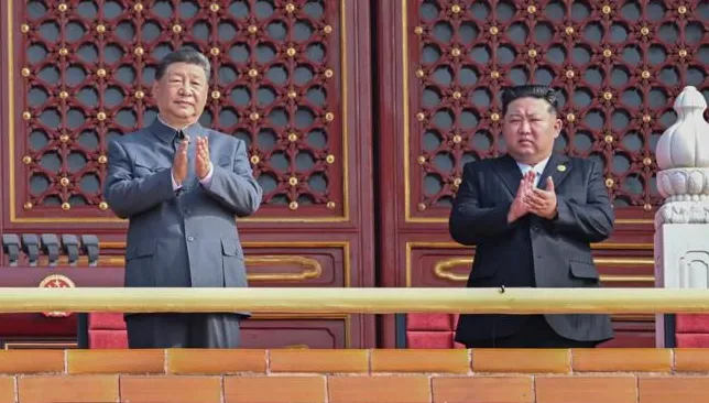 O presidente da China, Xi Jinping, e o líder norte-coreano, Kim Jong Un, em encontro. (Foto: Wikimedia Commons)
