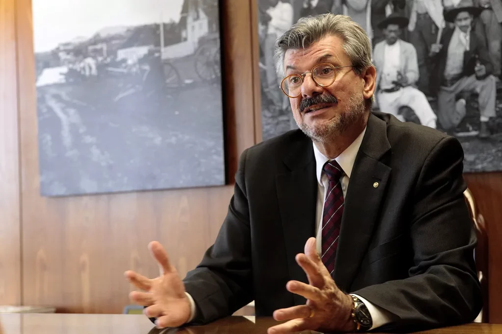 Ministro Marco Buzzi durante depoimento no âmbito de processo disciplinar no STJ. (Foto: g1.globo.com)