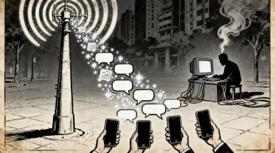 Ilustração editorial sobre ONG de produtora de filme de Bolsonaro forneceu dados de usuários do Wi-Fi Livre SP para disparos